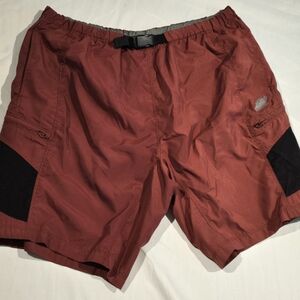 Eastern Mountain Sports Mens Shorts Size L Orange Pockets Lined